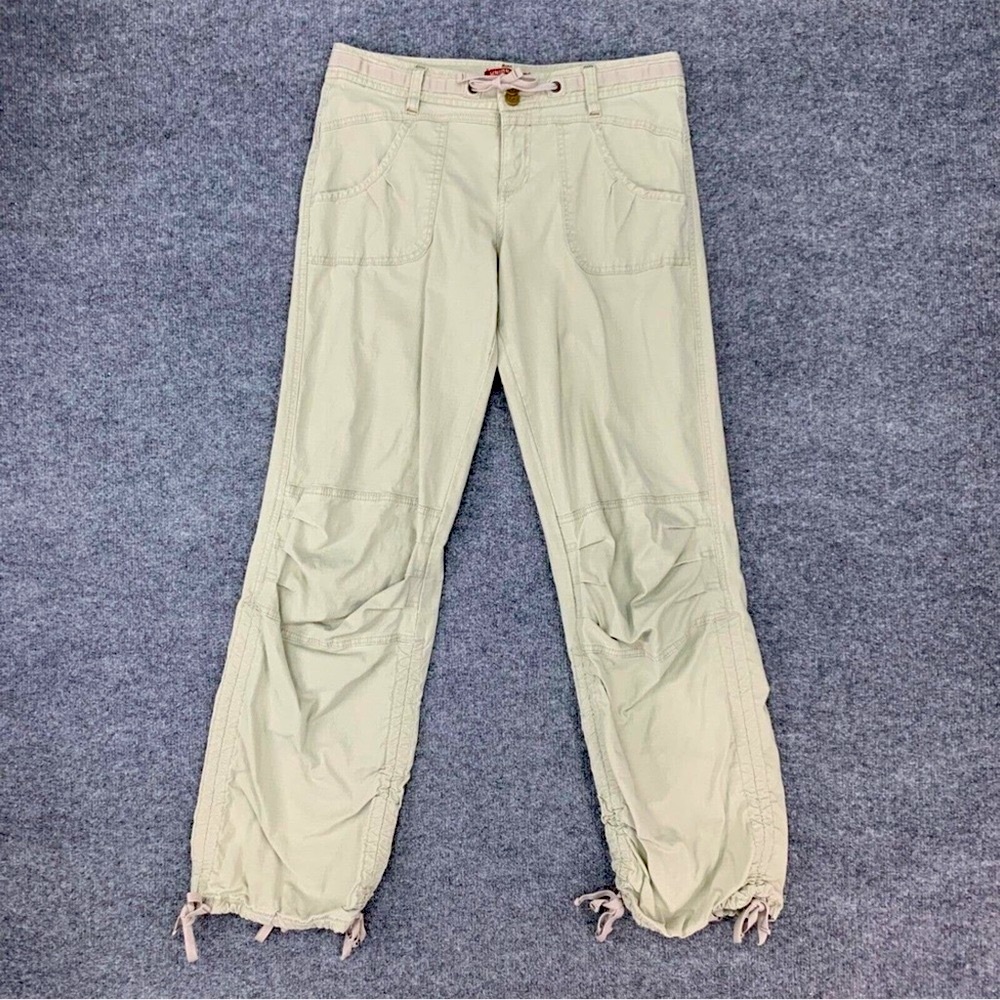 Unionbay Cargo Pants Tie Hem Multi Pockets Drawcord Wide Leg